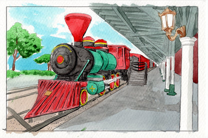 Watercolor Painting of the Chattanooga Choo Choo