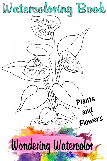 watercolor flower workbook cover