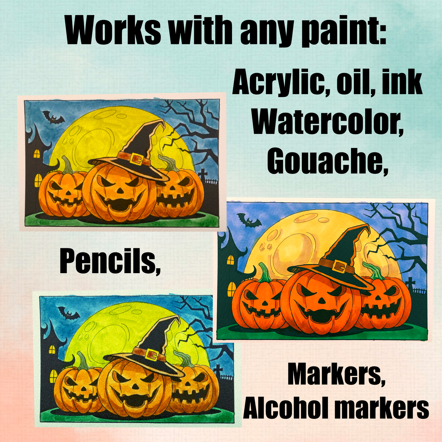 Halloween Painting Party Pack ( easy )